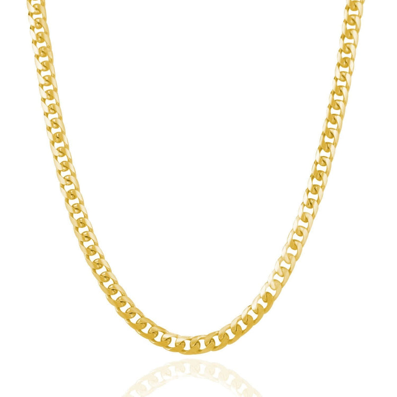 14k Yellow Gold Solid Miami Cuban Chain (5.00 mm) Product Image