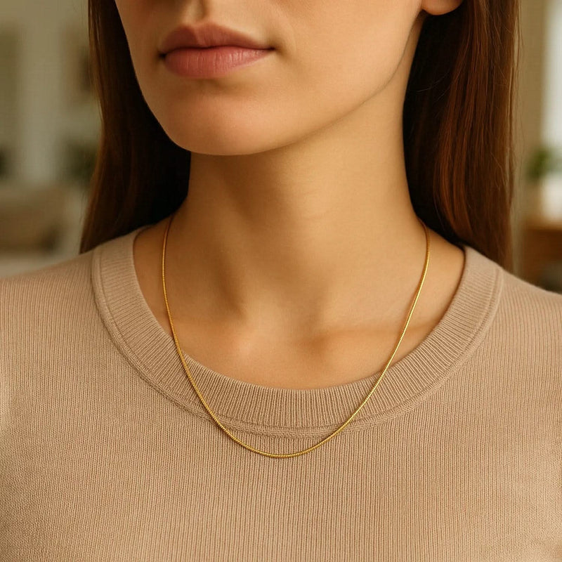 14k Yellow Gold Round Snake Chain (0.70 mm) Product Image