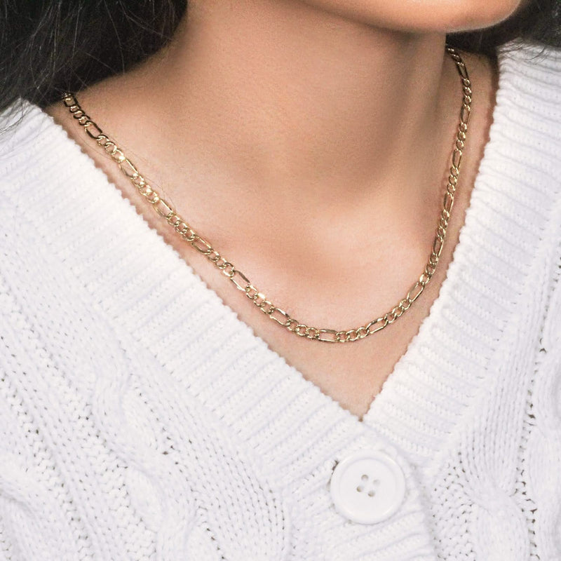 10k Yellow Gold Lite Figaro Chain (4.70 mm) Product Image