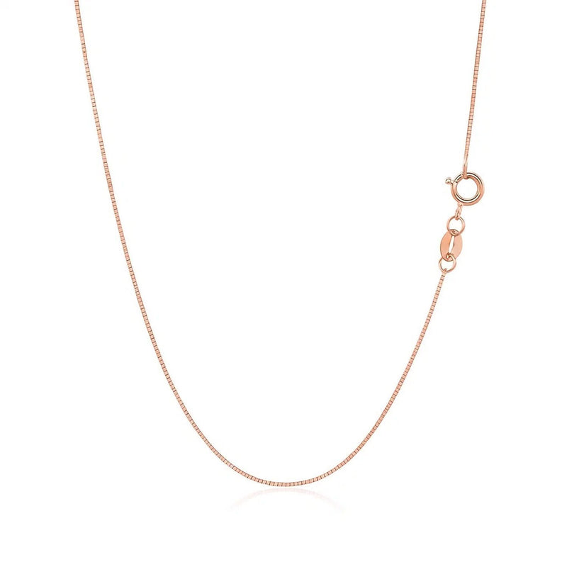 14k Rose Gold Classic Box Chain 0.60 mm Product Image