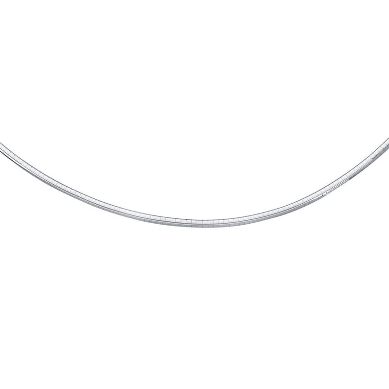 Sterling Silver Classic Omega Chain Necklace (3.0mm) 925 sterling silver omega chain necklace, 3.0mm flat woven-mesh design