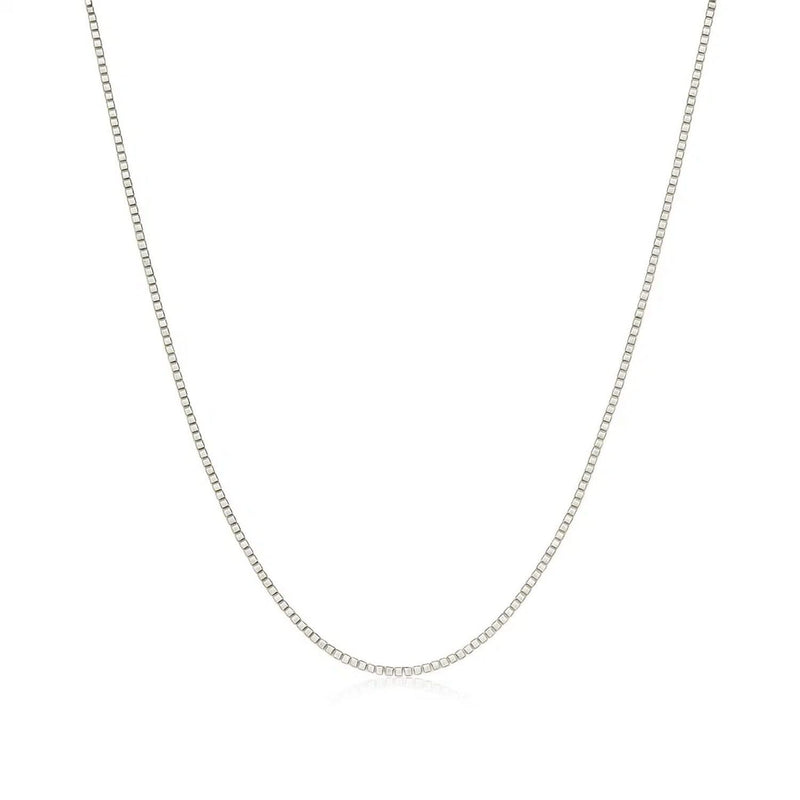 14k White Gold Classic Box Chain (0.45 mm) Product Image