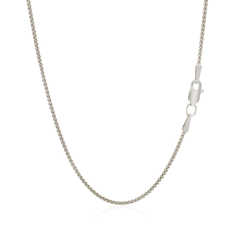18k White Gold Round Wheat Chain (1.20 mm) Product Image