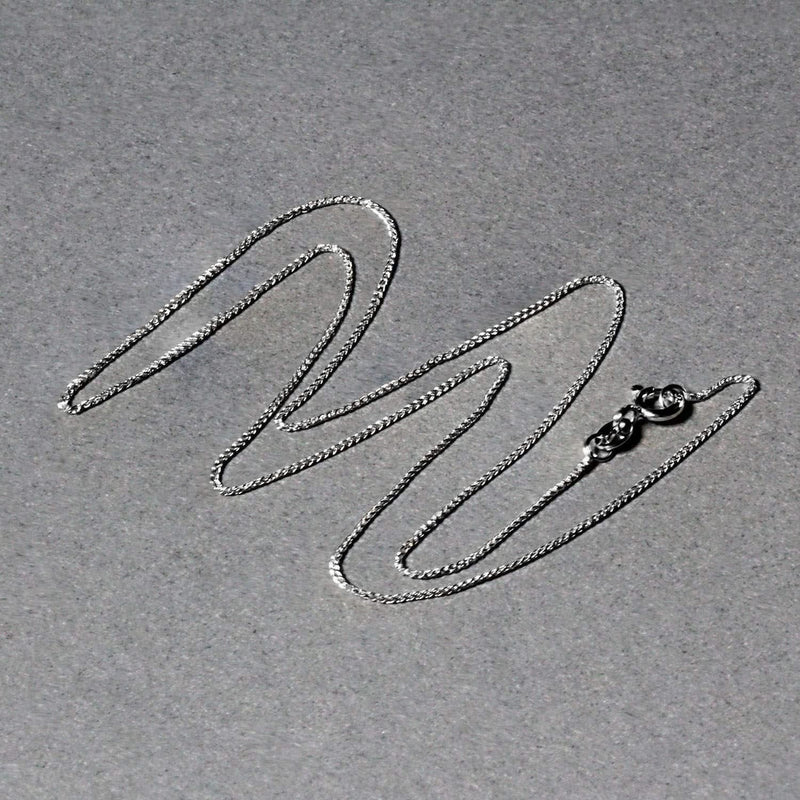 14k White Gold Diamond Cut Round Wheat Chain (0.60 mm) Product Image