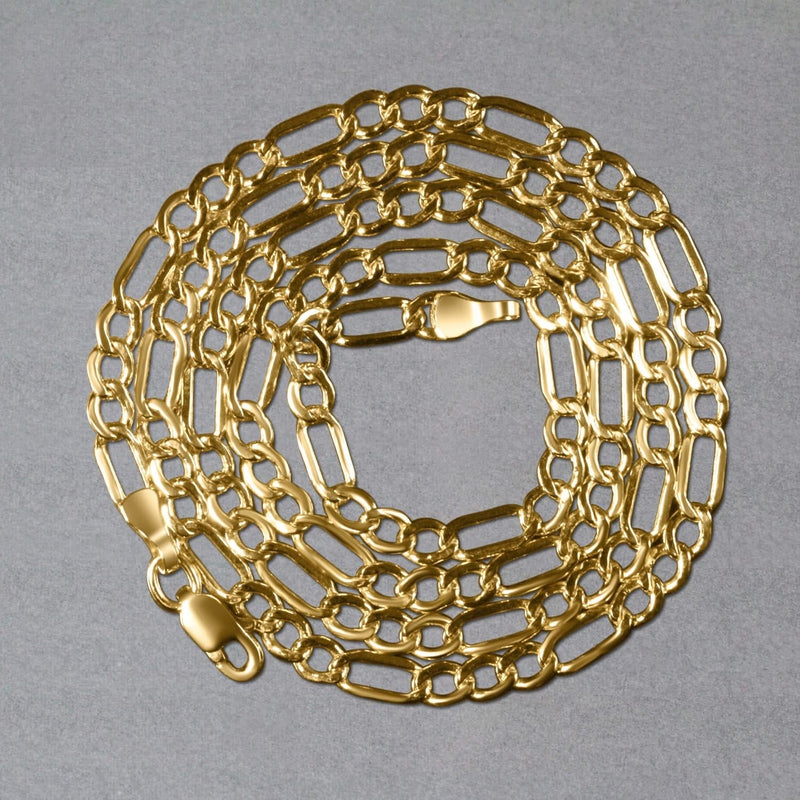 10k Yellow Gold Lite Figaro Chain (3.70 mm) Product Image