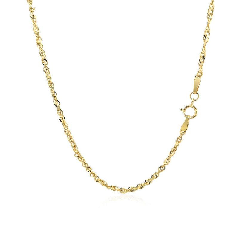 14k Yellow Gold Singapore Chain (1.80 mm) Product Image
