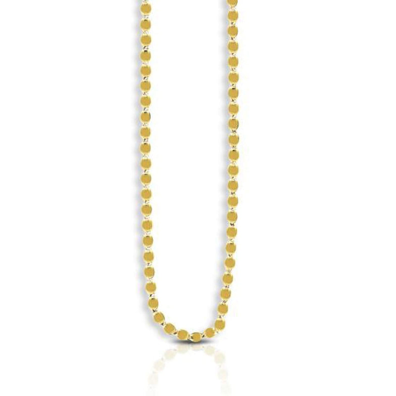 14k Yellow Gold Oval Mirror Chain (2.20 mm) 14K yellow gold oval mirror link chain, 2.20 mm width