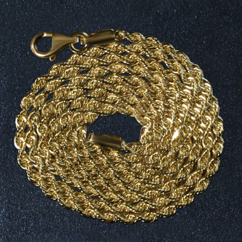 10k Yellow Gold Solid Diamond Cut Rope Chain (2.00 mm) Product Image