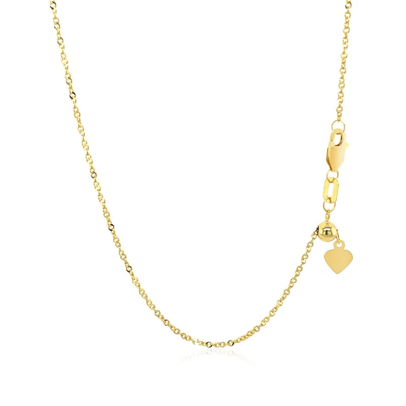 14k Yellow Gold Singapore Style Adjustable Chain (1.40 mm) Product Image