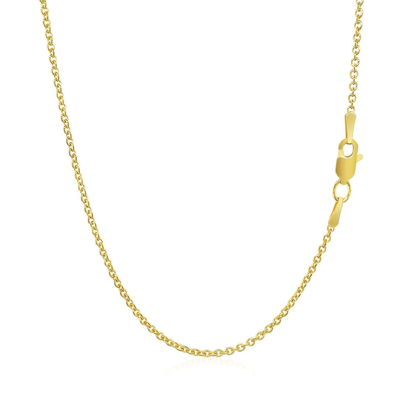 14k Yellow Gold Forsantina Lite Cable Link Chain (1.50 mm) 14K yellow gold cable link chain, 1.50 mm fine gauge