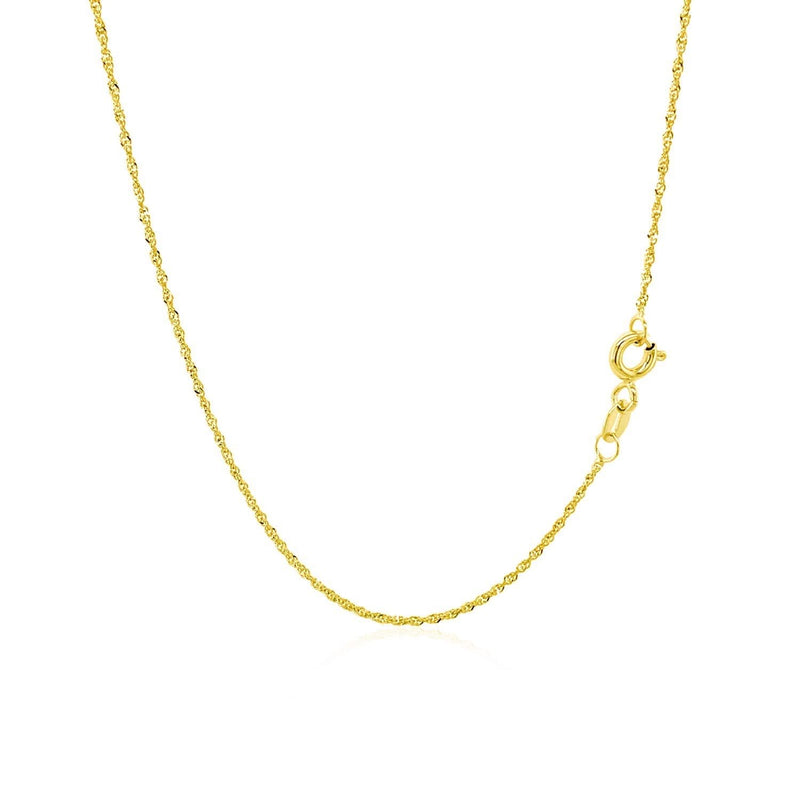 14k Yellow Gold Singapore Chain (1.10 mm) Product Image