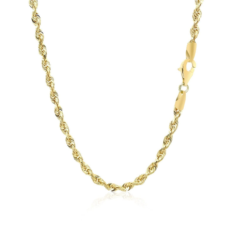 10k Yellow Gold Solid Diamond Cut Rope Chain (3.00 mm) Product Image
