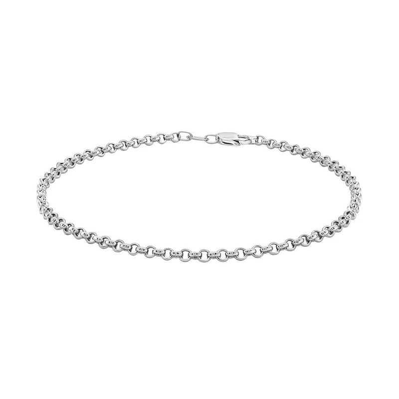 14k White Gold Rolo Bracelet (2.50 mm) Product Image