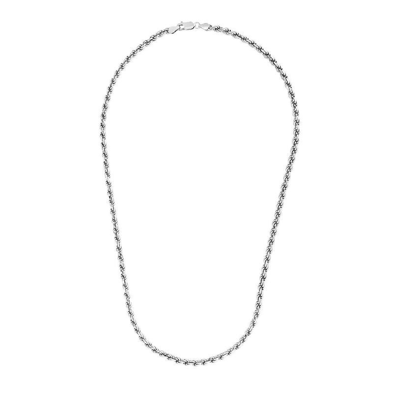 Sterling Silver Diamond Cut Rope Style Chain (3.60 mm) Product Image