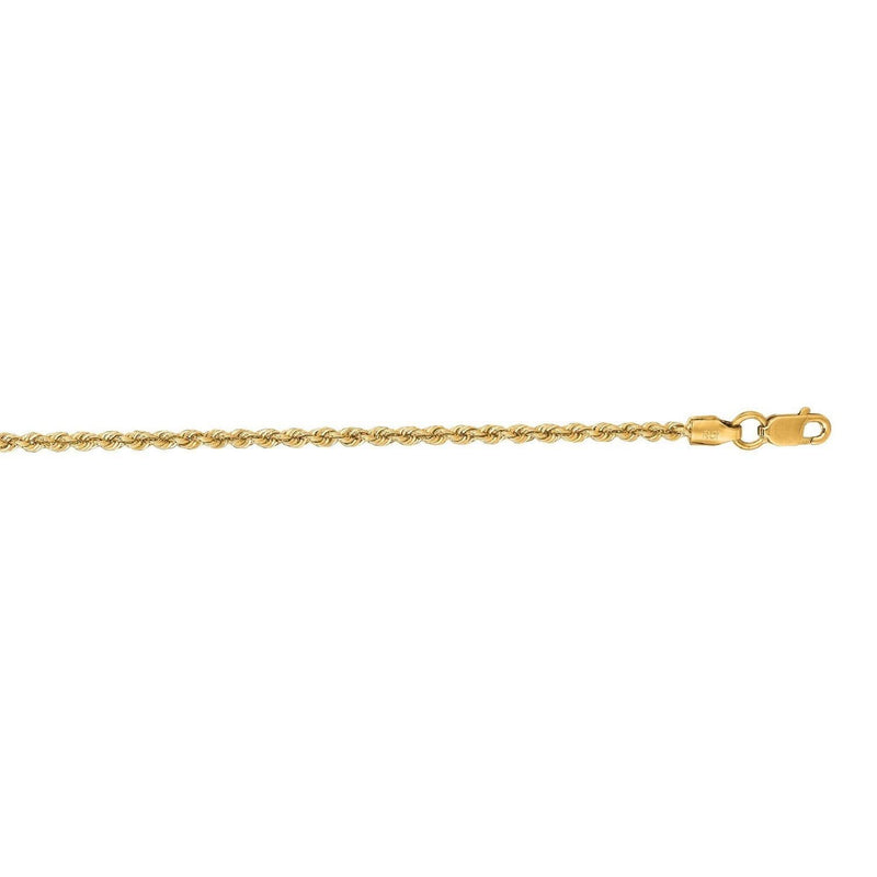 14k Yellow Gold Solid Rope Chain (1.80 mm) Product Image