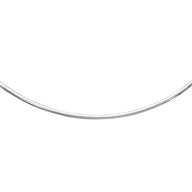 14k White Gold Chain in a Classic Omega Design (4.00 mm) 14K white gold omega chain in a classic 4.00 mm link design