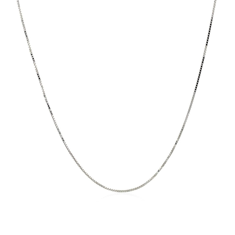 14k White Gold Adjustable Box Chain (0.60 mm) Product Image