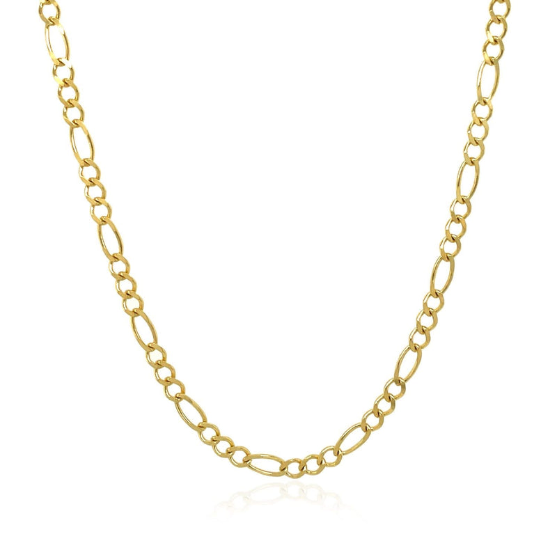 10k Yellow Gold Solid Figaro Chain (2.60 mm) Product Image