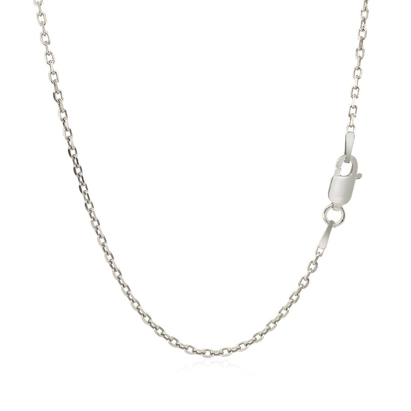 Sterling Silver Rhodium Plated Cable Chain (1.50 mm) Product Image