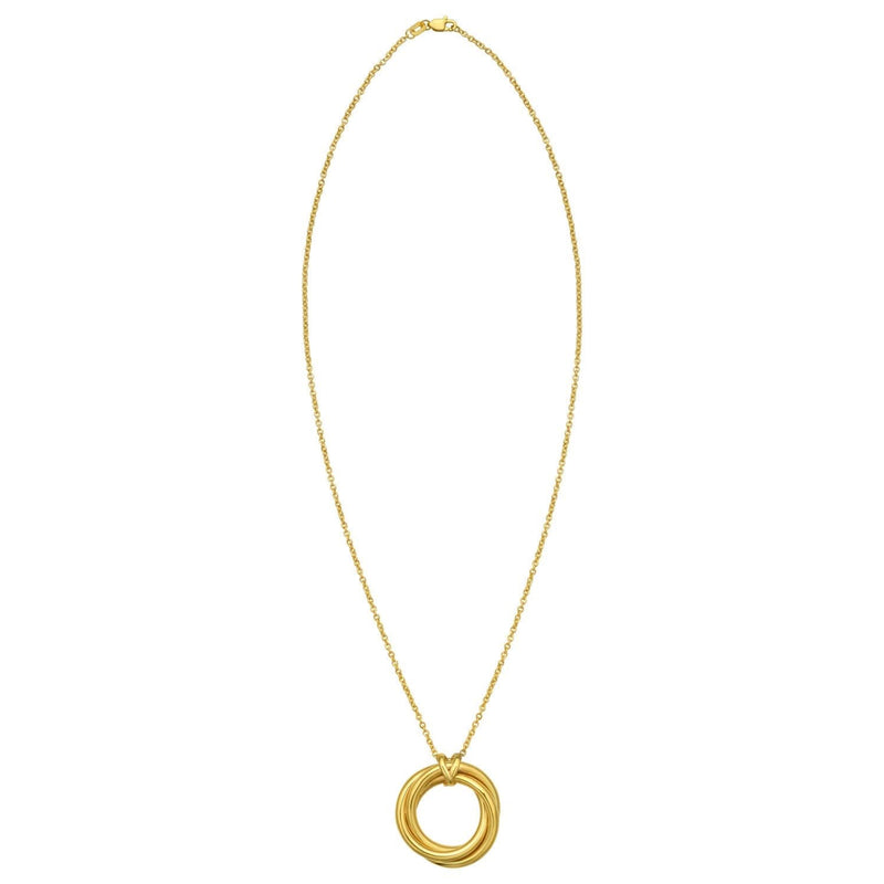 14K Yellow Gold Interlocking Large Trinity Necklace 14K yellow gold interlocking large trinity necklace with three linked rings