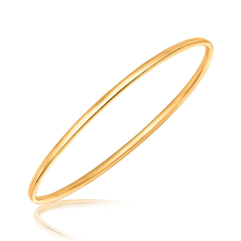Sterling Silver Yellow Plated Slim Polished Bangle 925 sterling silver yellow gold plated slim polished slip-on bangle