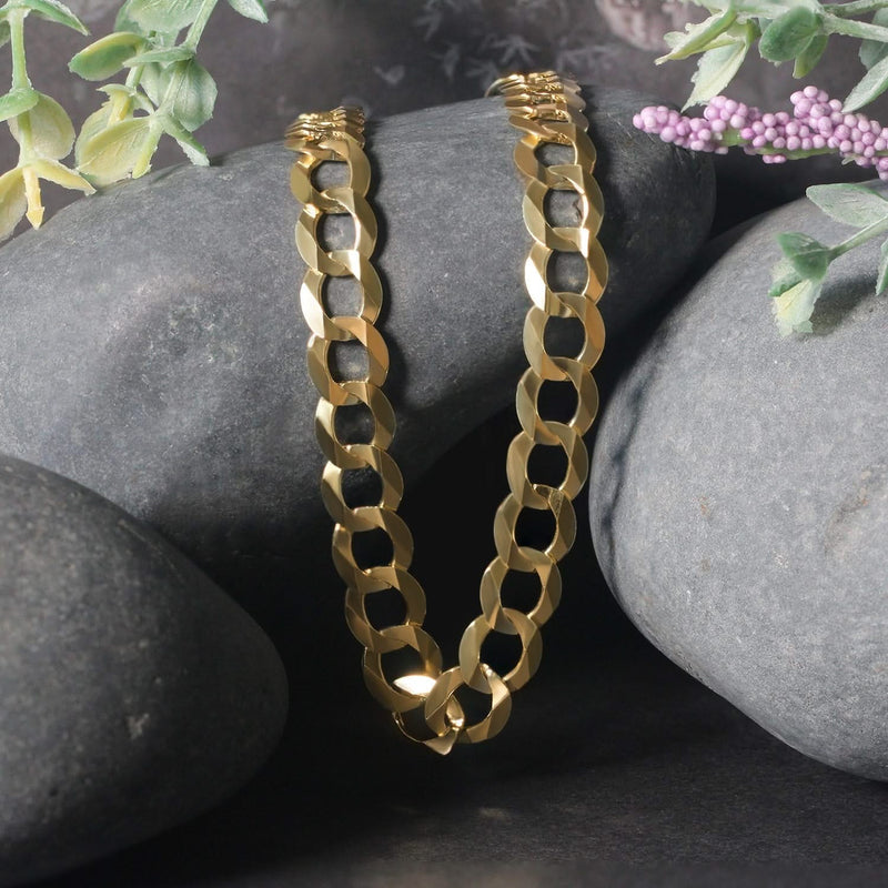 8.2mm 10k Yellow Gold Curb Chain (8.20 mm) Product Image