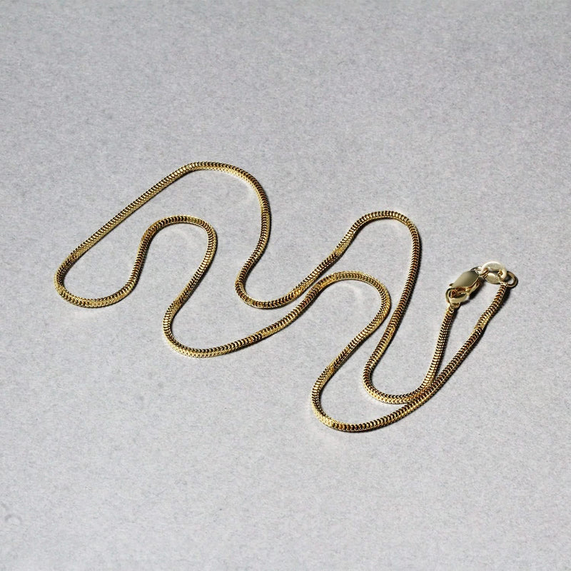 14k Yellow Gold Milano Chain (1.10 mm) 14K yellow gold Milano chain in a fine 1.10 mm flat link pattern