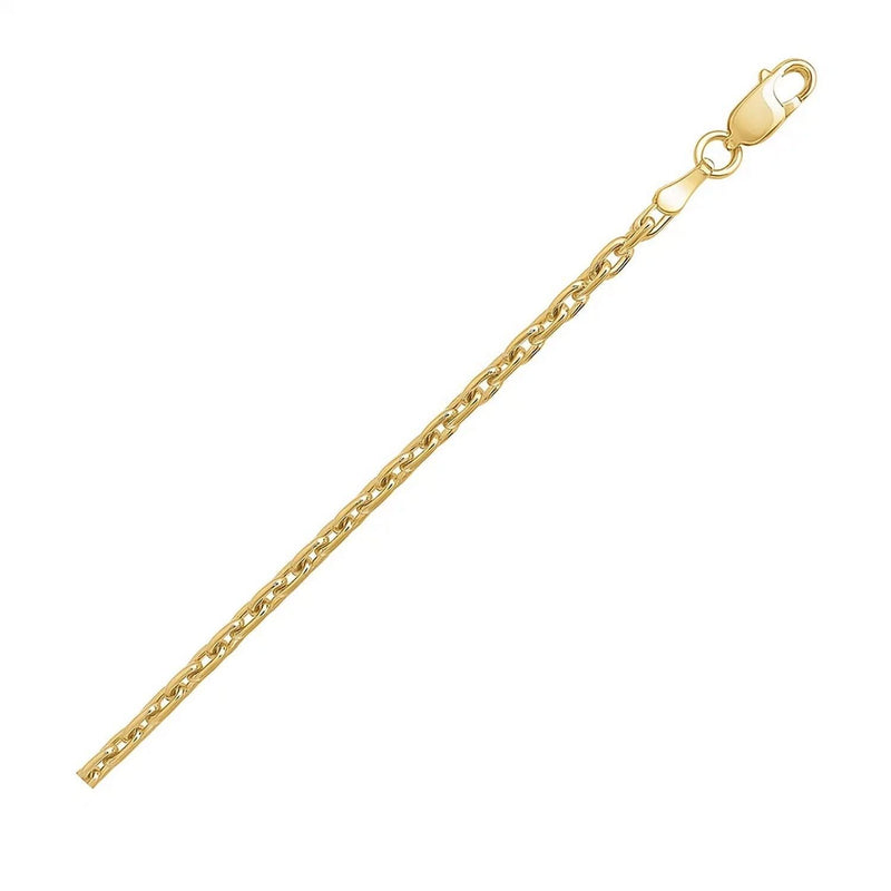 14k Yellow Gold French Cable Link Chain (2.50 mm) 14K yellow gold cable link chain, 2.50 mm width