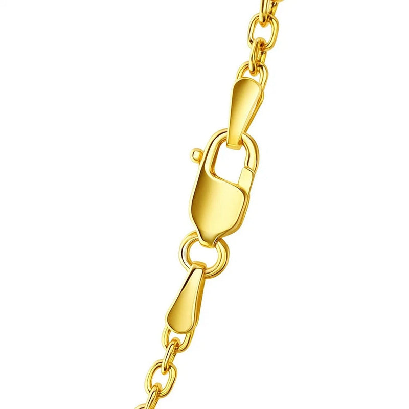 14k Yellow Gold Diamond Cut Cable Link Chain (2.20 mm) Product Image