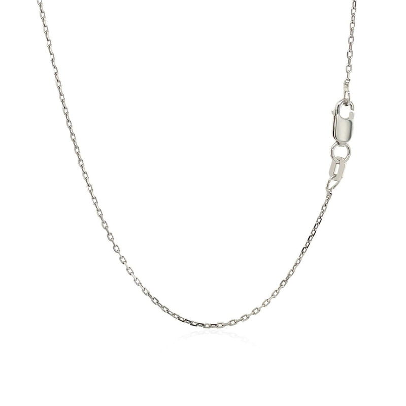 Sterling Silver Rhodium Plated Cable Chain (1.10 mm) Product Image
