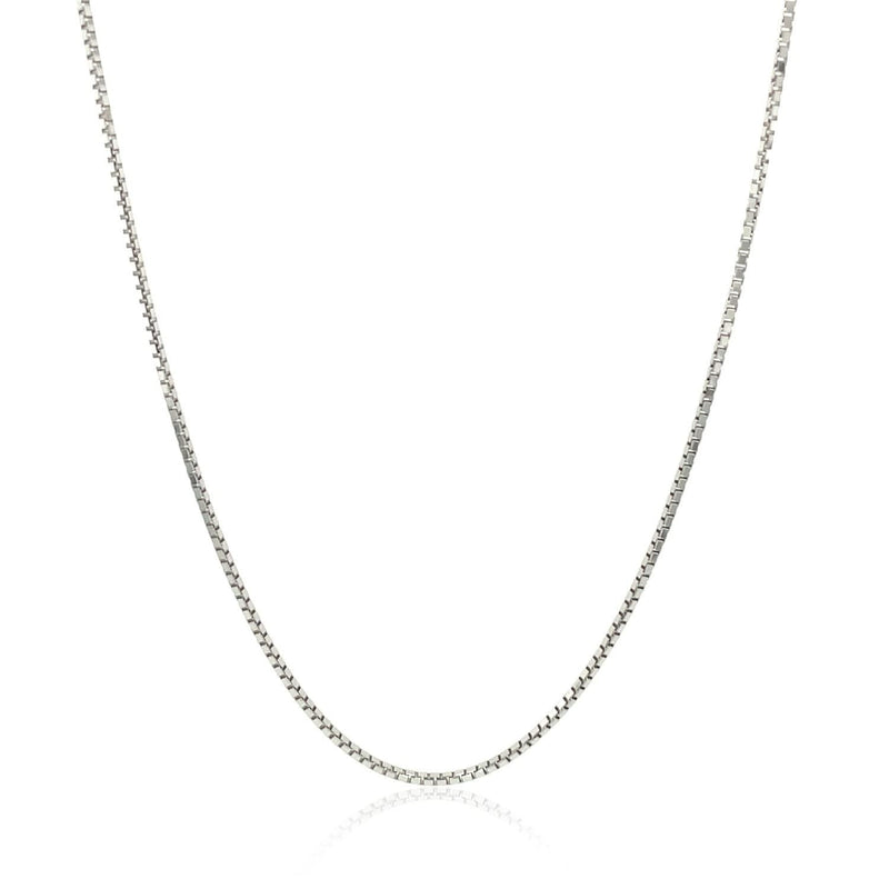 14k White Gold Octagonal Box Chain (1.00 mm) Product Image