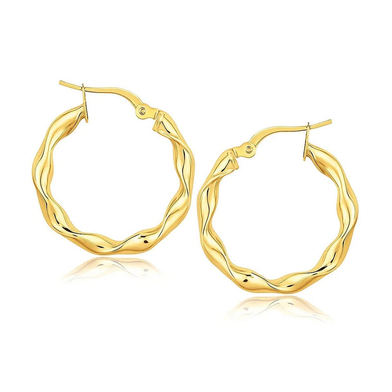 14k Yellow Gold Hoop Earrings (20mm) Product Image
