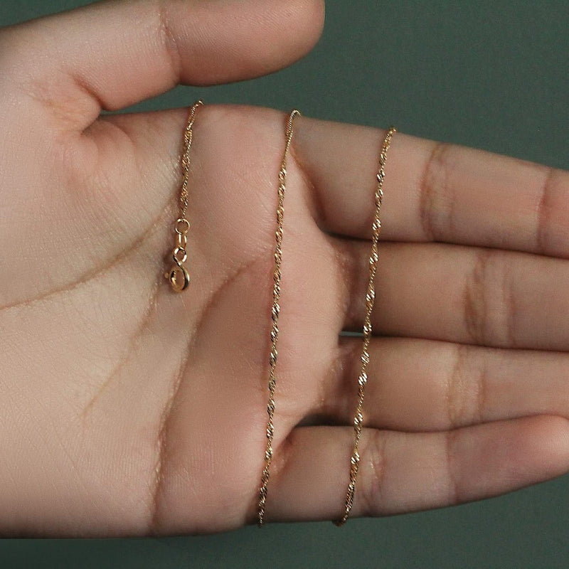 14k Yellow Gold Singapore Chain (1.30 mm) Product Image