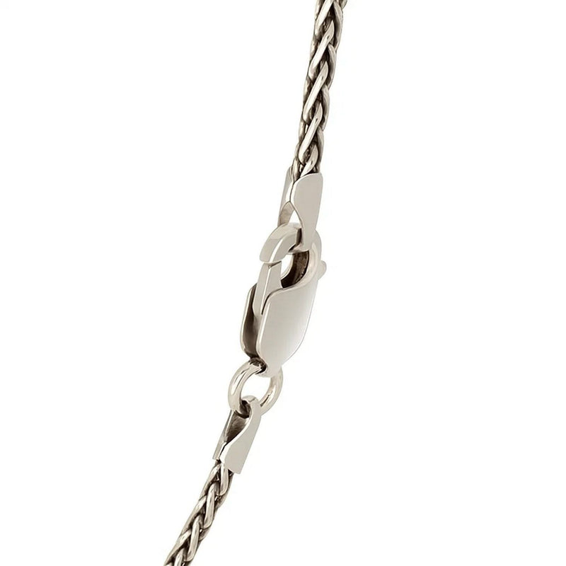 Sterling Silver Rhodium Plated Wheat Chain (1.50 mm) Product Image