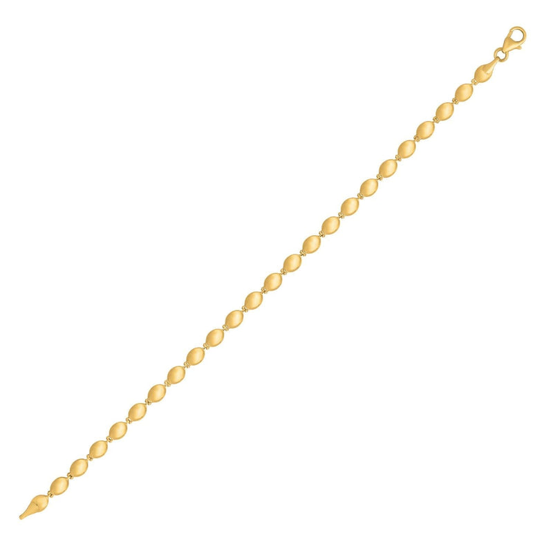 14K Yellow Gold Pebble Bead Chain Bracelet (4.00 mm) 14K yellow gold pebble bead chain bracelet, 4.00 mm width