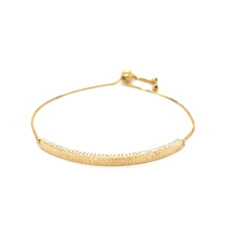 14k Yellow Gold Chain Bar Lariat Style Bracelet (1.00 mm) Product Image