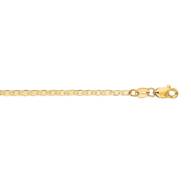 10k Yellow Gold Mariner Link Anklet 1.7mm Product Image