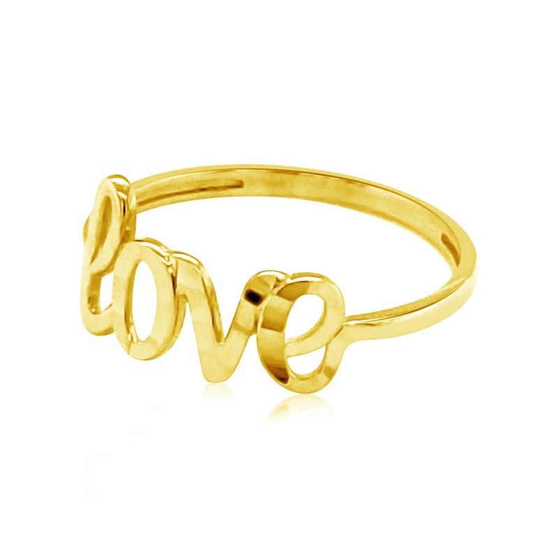 14k Yellow Gold Ring with Love Product Image
