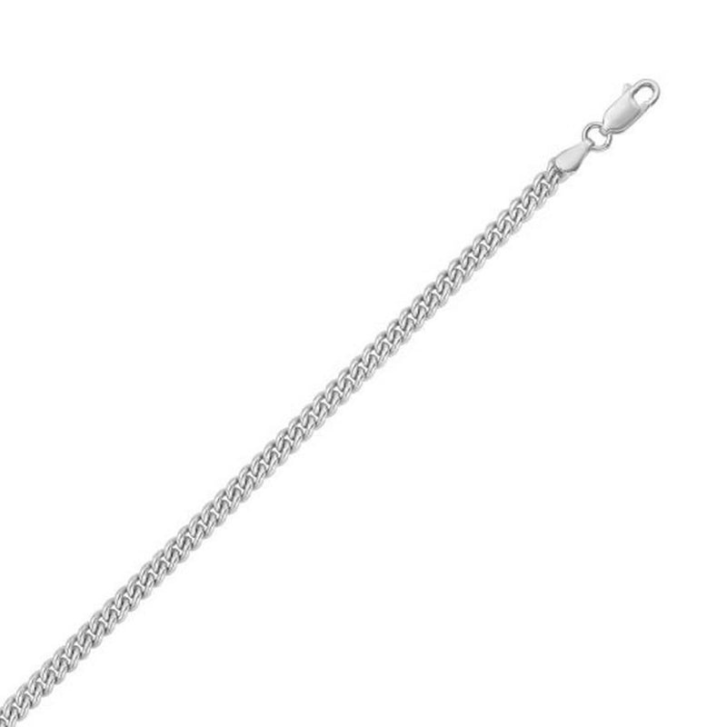Sterling Silver Rhodium Plated Vintage Puffed Miami Cuban Chain (4.10 mm) Sterling silver rhodium plated puffed Miami Cuban chain, 4.10 mm width