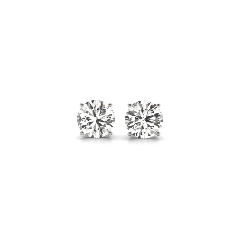 1 1/2 cttw Certified IGI Lab Grown Round Diamond Earrings 14k White Gold (G/VS2) 14K white gold earrings with round diamond stones