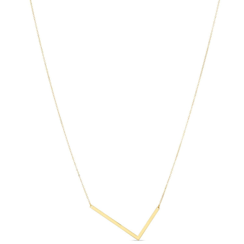 14K Yellow Gold Yours Truly Large Initial L Necklace 14K yellow gold initial L pendant necklace with polished bail