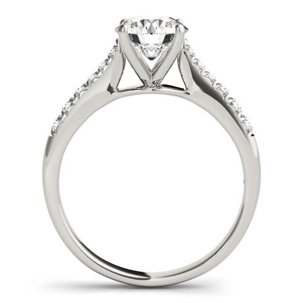 14k White Gold Round Cut Diamond Engagement Ring (1 5/8 cttw) Product Image