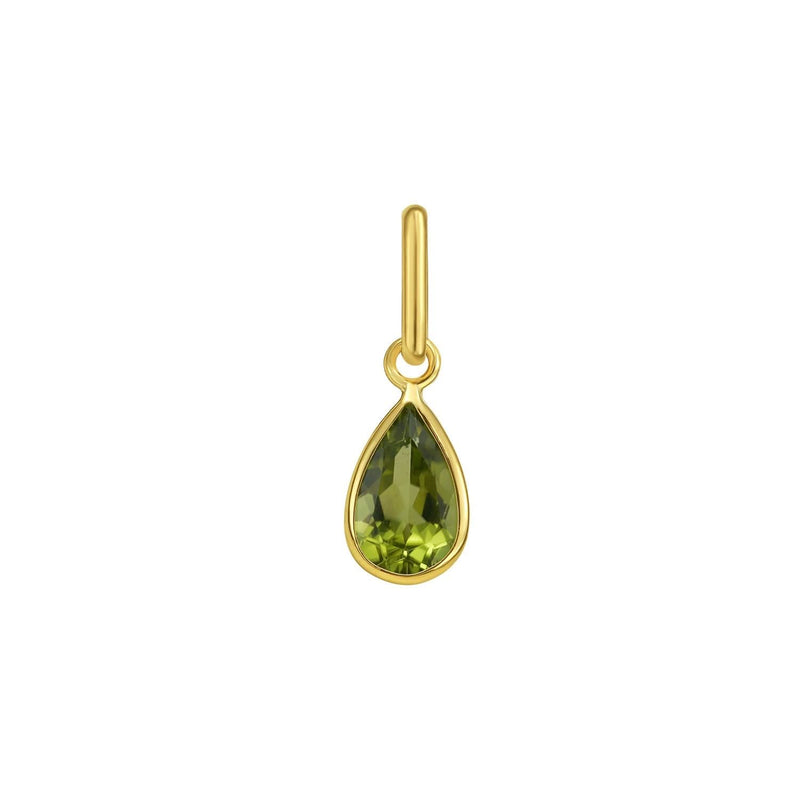 14K Yellow Gold Pear Peridot Charm Pendant 14K yellow gold pendant with pear peridot stone