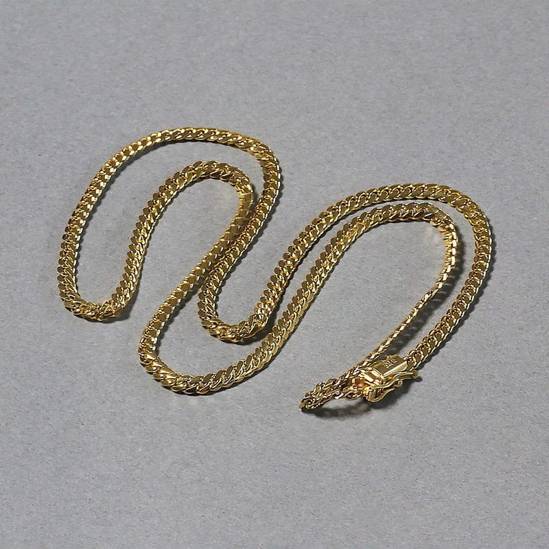 14k Yellow Gold Classic Solid Miami Cuban Chain (3.20 mm) Product Image
