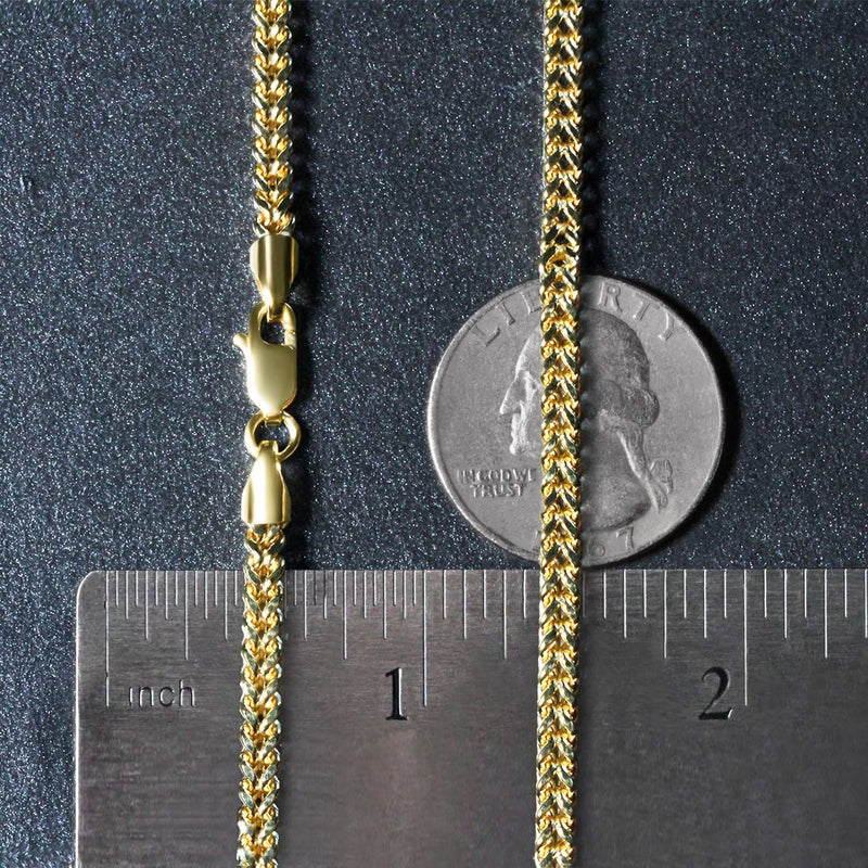 14k Yellow Gold Square Franco Chain (3.00 mm) Product Image