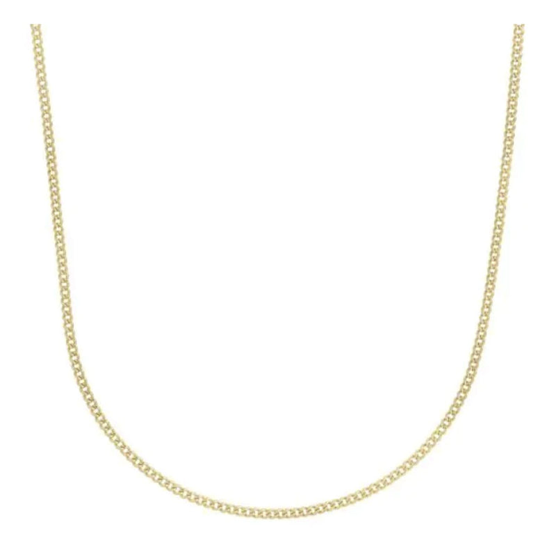 14k Yellow Gold Light Gourmette Chain (2.20 mm) 14K yellow gold Gourmette chain with flat twisted 2.20 mm links