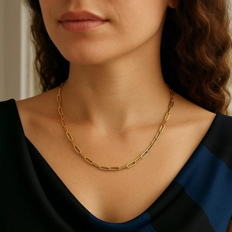 14K Yellow Gold Paperclip Chain (4.0 mm) Product Image