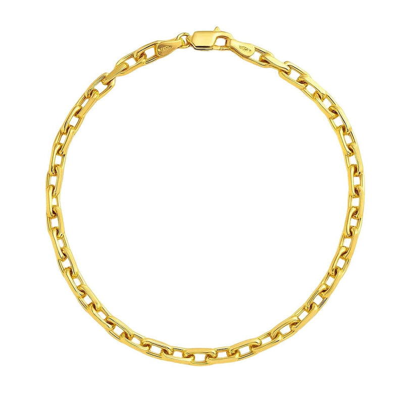 14k Yellow Gold French Cable Chain Bracelet (2.50 mm) 14K yellow gold French cable chain bracelet, 2.50 mm links