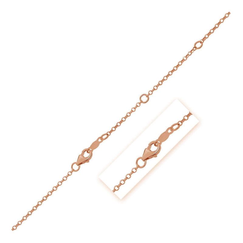 Double Extendable Cable Chain in 14k Roee Gold (1.40 mm) 14K gold cable chain with doubled 1.40 mm round-link construction