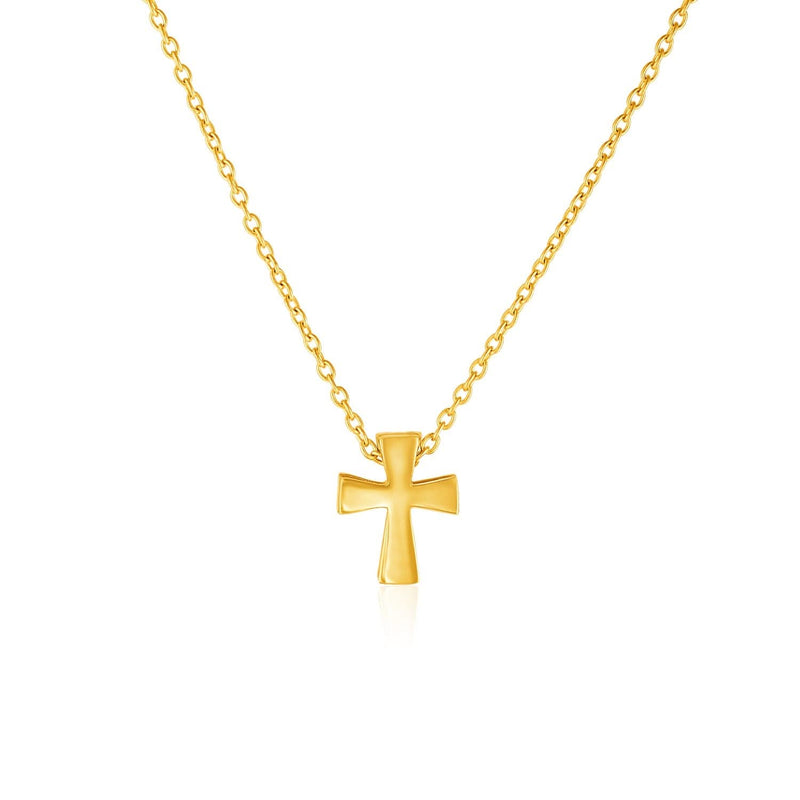 14k Yellow Gold with Cross Pendant Product Image